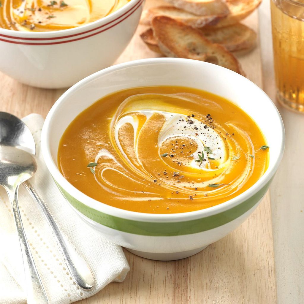 Velvety smooth butternut squash soup